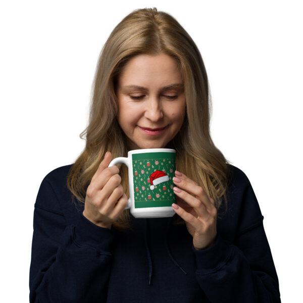 Grüne Weihnachtstasse
